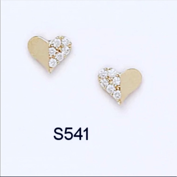 Jewelry - 14k Pure Yellow Gold CZ Earrings
